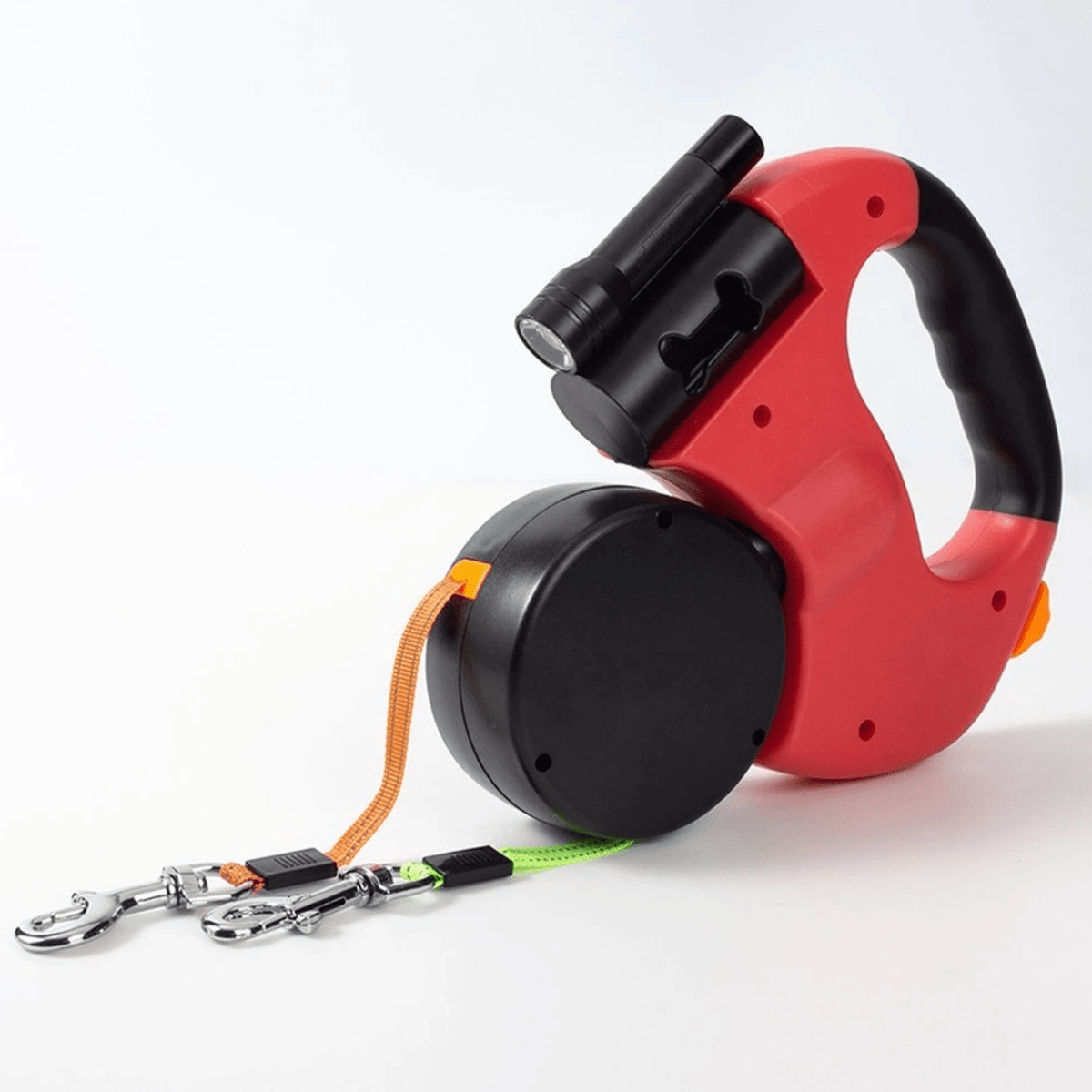 Dubbele hondenriem met 360° anti-verdraaimechanisme voor 2 honden