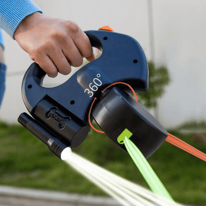 Dubbele hondenriem met 360° anti-verdraaimechanisme voor 2 honden