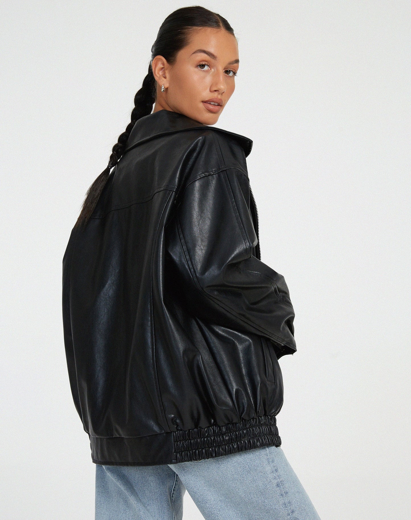 Oversized Los Leren Damesjasje – Yara