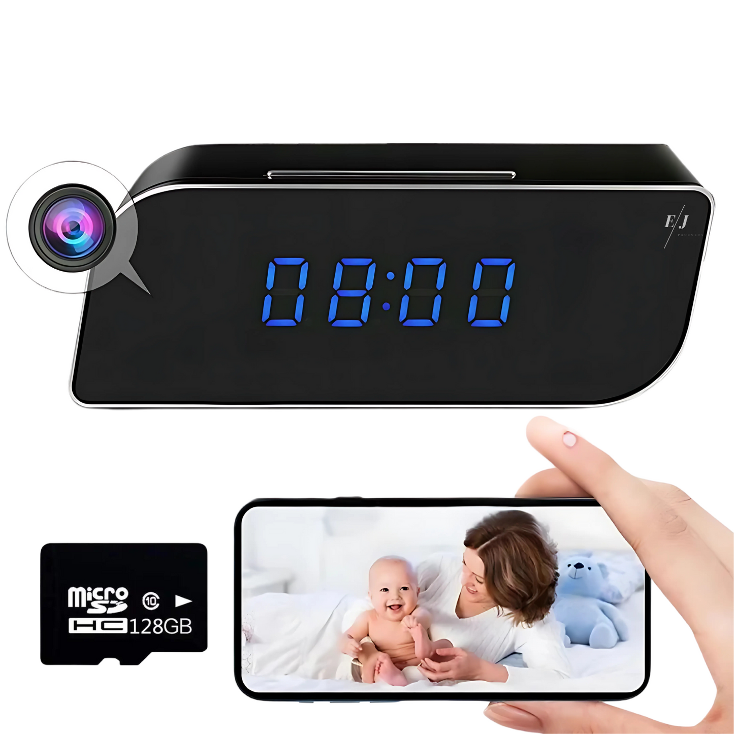 AA OOS Digitale Wekker met Verborgen Bewakingscamera – StealthClock Cam