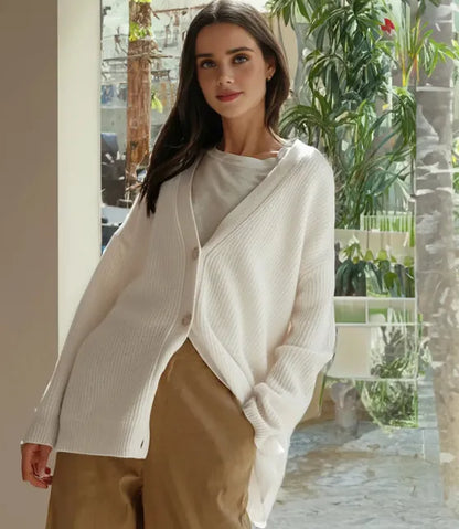 Dames Kasjmier Vest met V-hals – Sylvie
