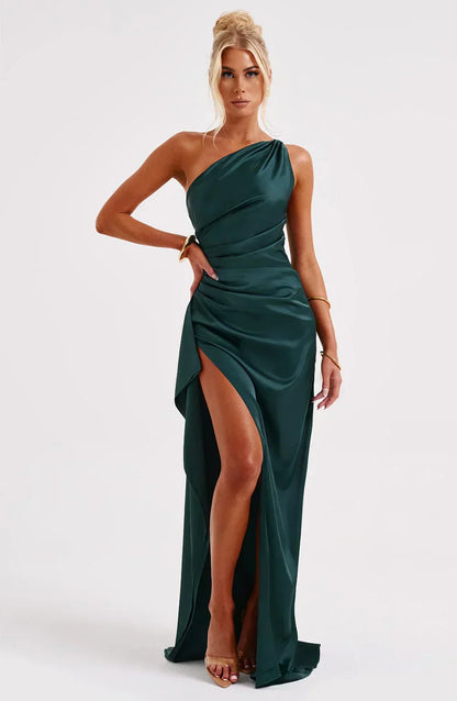 Einseitig Schulterfreies Maxikleid - Ayse