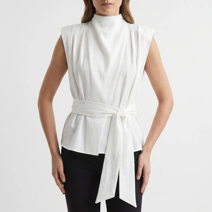 Elegant Tie Waist Top -  Kelli