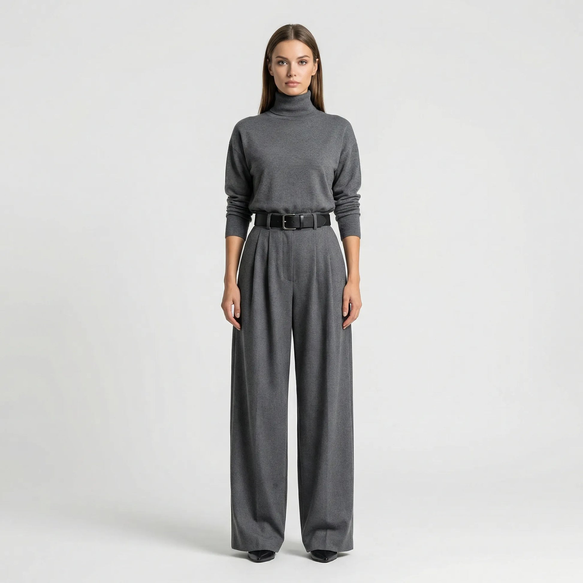 Elegantes Rollkragen-Hosen-Set Für Damen - Joanne