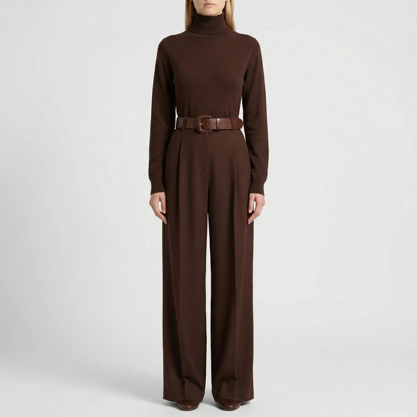 Elegantes Rollkragen-Hosen-Set Für Damen - Joanne