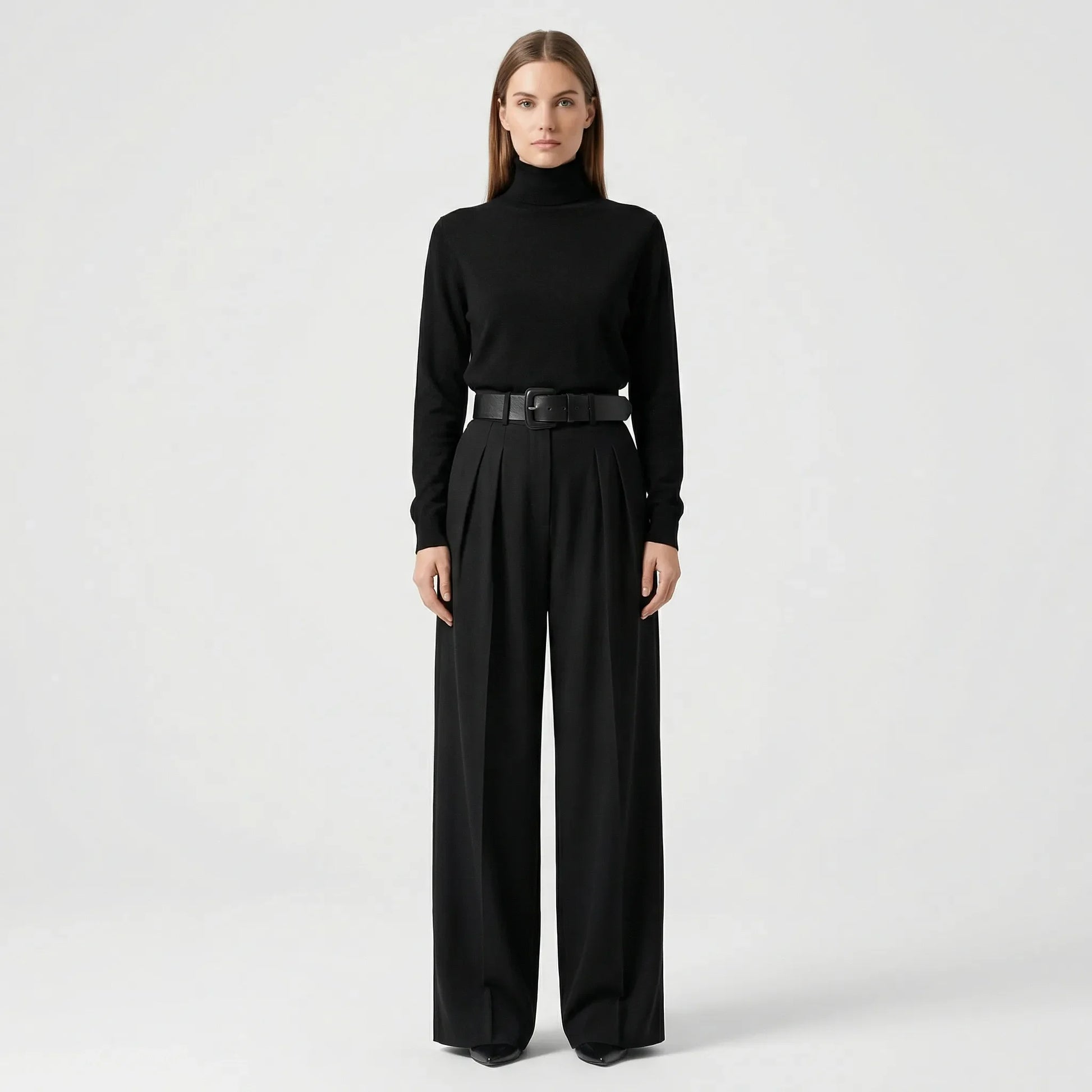 Elegantes Rollkragen-Hosen-Set Für Damen - Joanne