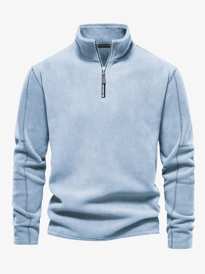 Extra Warm Men's Pullover With Quarter Zip - Abraham