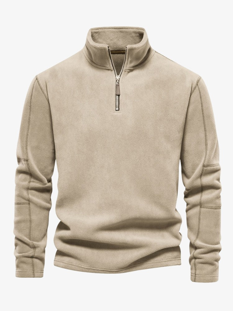 Extra Warm Men's Pullover With Quarter Zip - Abraham