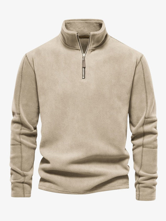 Extra Warm Men's Pullover With Quarter Zip - Abraham