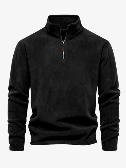Extra Warm Men's Pullover With Quarter Zip - Abraham