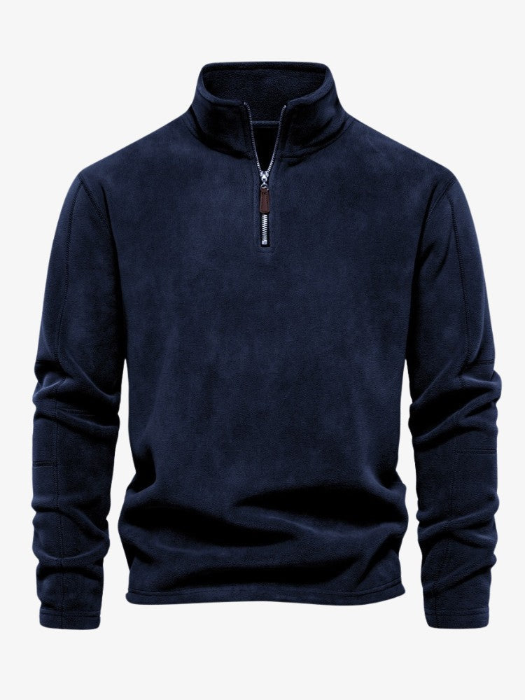 Extra Warm Men's Pullover With Quarter Zip - Abraham