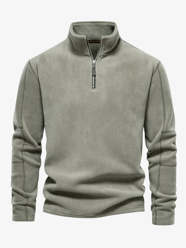 Extra Warm Men's Pullover With Quarter Zip - Abraham