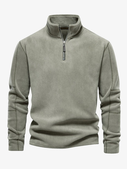 Extra Warm Men's Pullover With Quarter Zip - Abraham