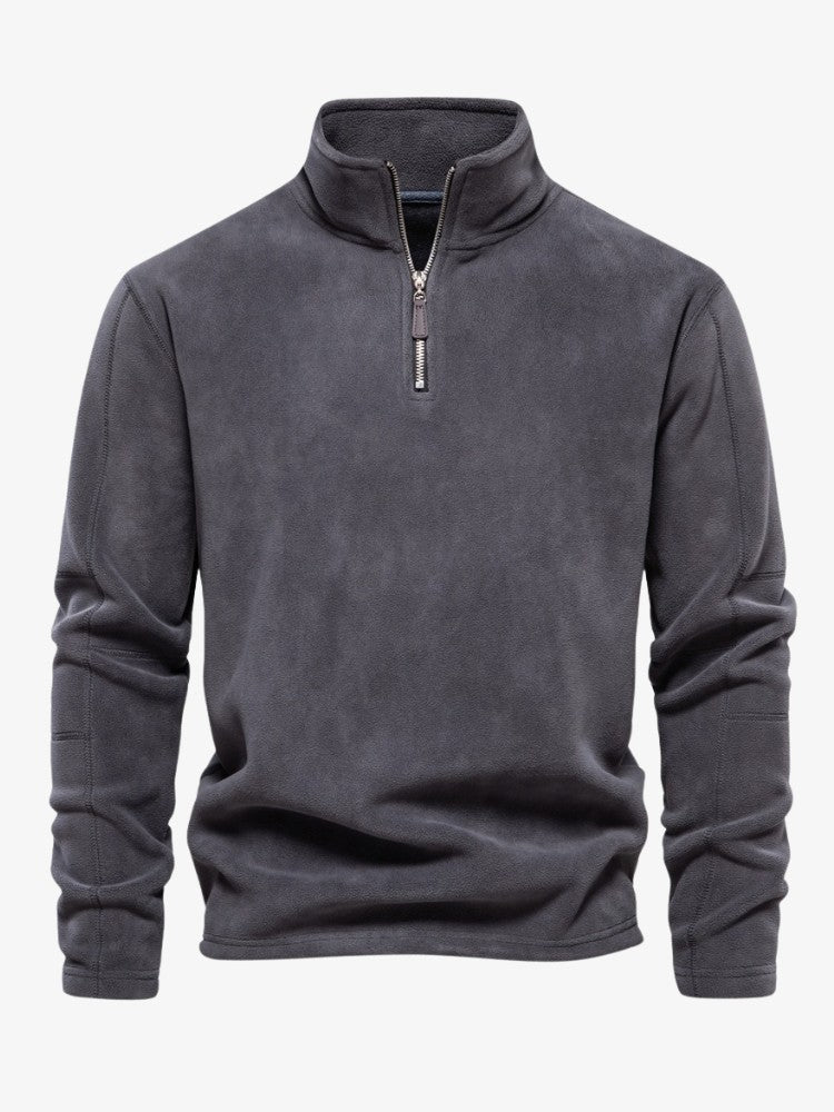 Extra Warm Men's Pullover With Quarter Zip - Abraham