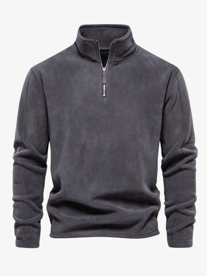 Extra Warm Men's Pullover With Quarter Zip - Abraham