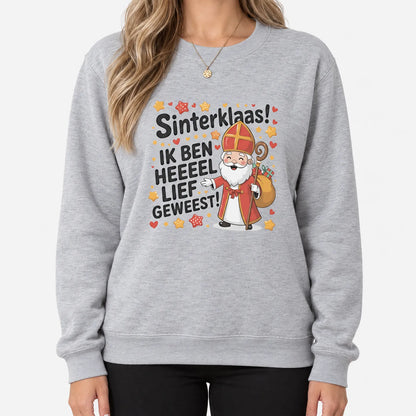 Feestelijke Sweater Met Sinterklaas Print En Ronde Hals -  Martha