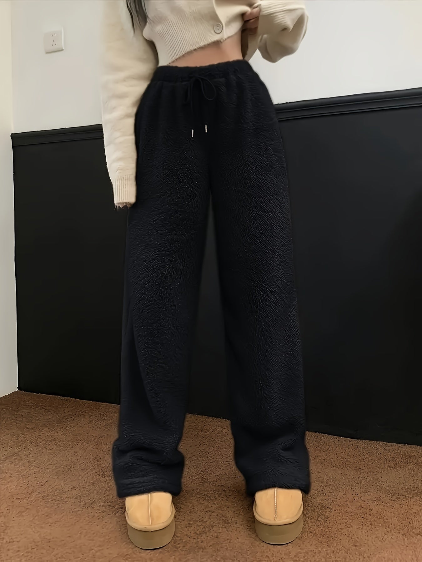 Zachte Teddy Sherpa Loungebroek Voor Dames – Noémie