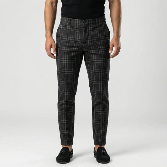 Figurnahe Hose Mit Klassischem Karodesign - Keith
