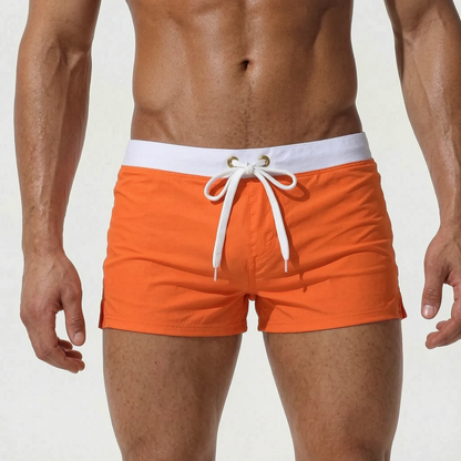 Fitted Men's Swim Trunks - Basken