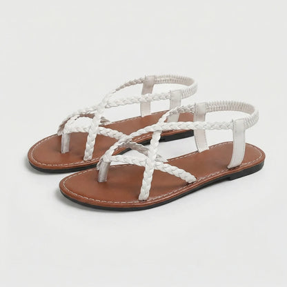 Flache Geflochtene Sandale - Melanie
