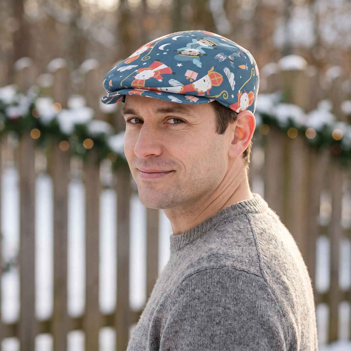Flatcap Met Volledige Print -  Arthur
