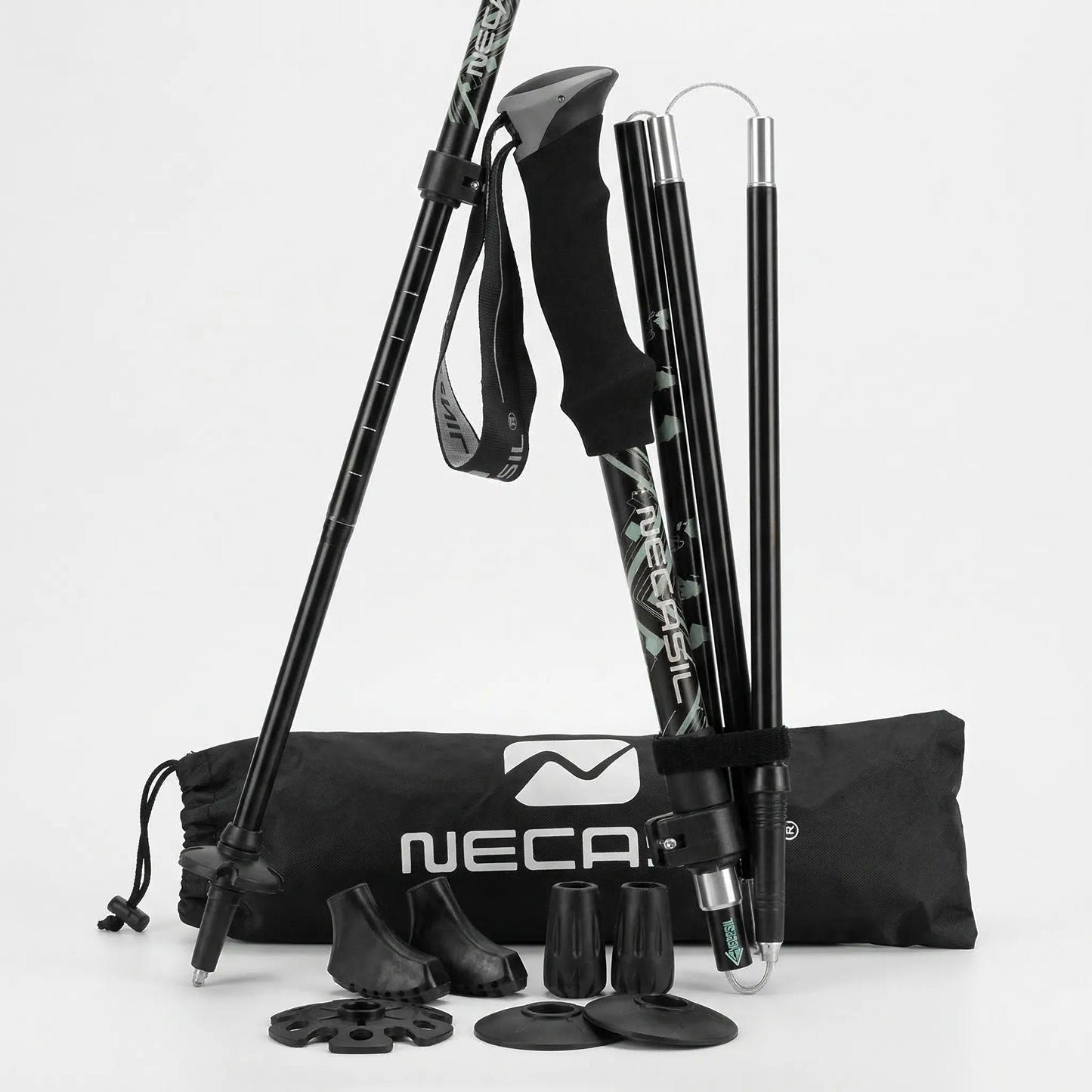 Foldable Telescopic Trekking Pole Set -  Summaris