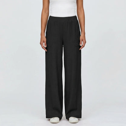 Full-Length Wide-Leg Casual Trousers - Renee