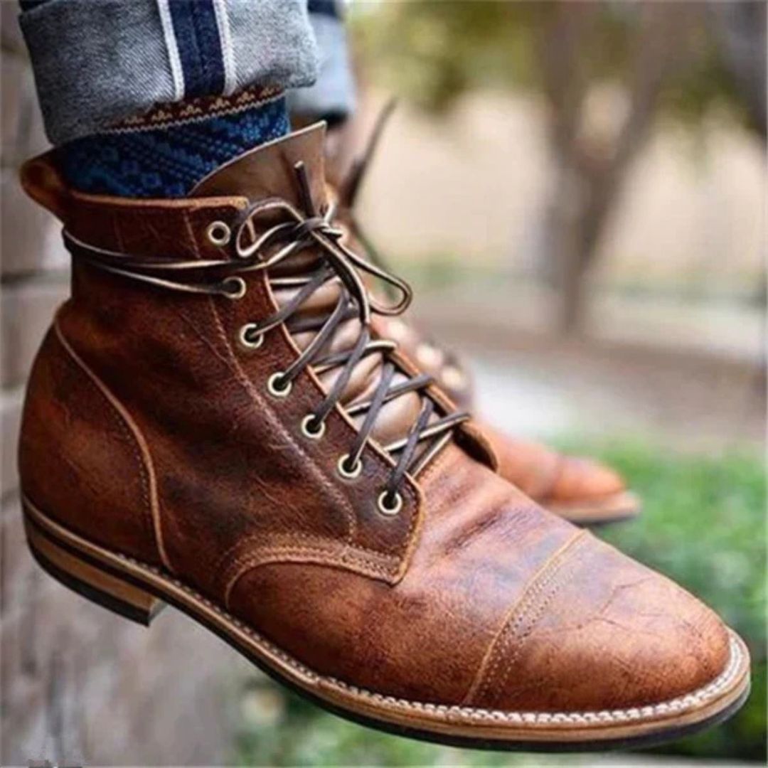 Retro Heren Veterschoenen waterdicht met antislipzool - Damian