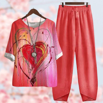 Comfortabele Tweedelige Dames Zomer Set - Mira