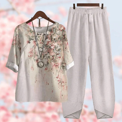 Comfortabele Tweedelige Dames Zomer Set - Mira