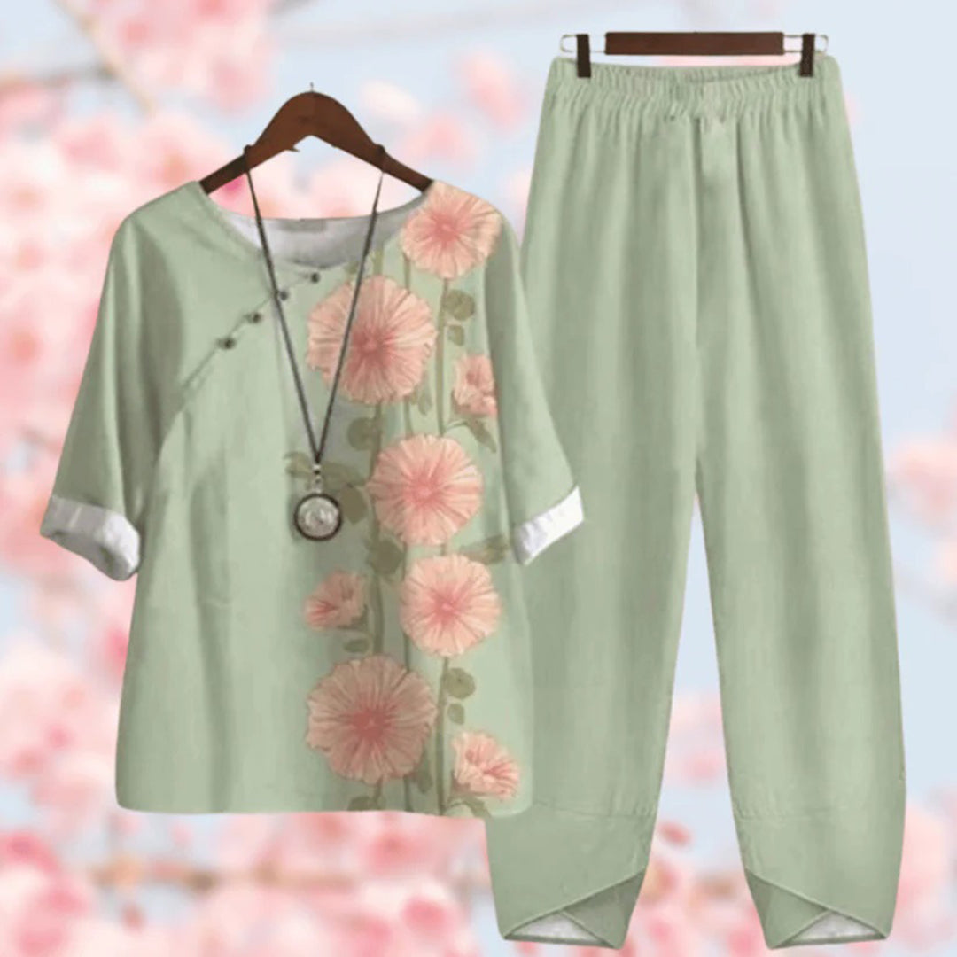 Comfortabele Tweedelige Dames Zomer Set - Mira