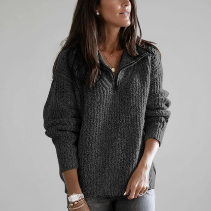 Gestrickter Herbstpullover - Regina