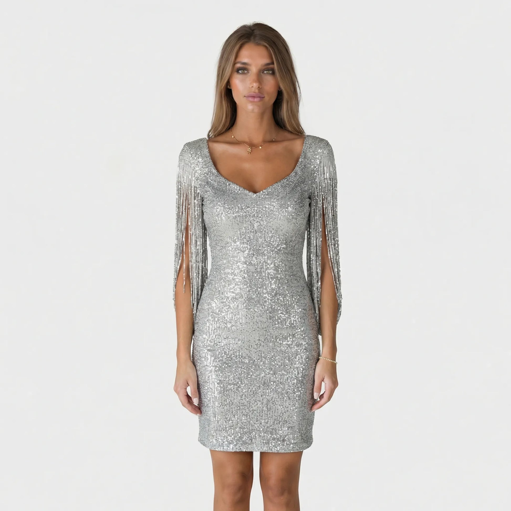 Glamouröses Partykleid Mit V Ausschnitt - Loreen