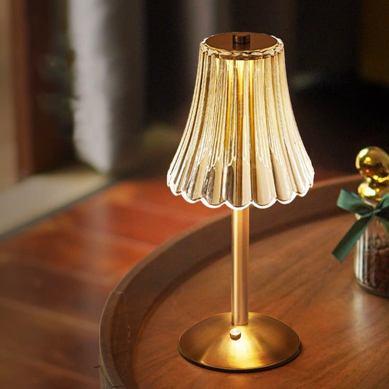 Gouden Kristallen Tafellamp - Aurora Luxe