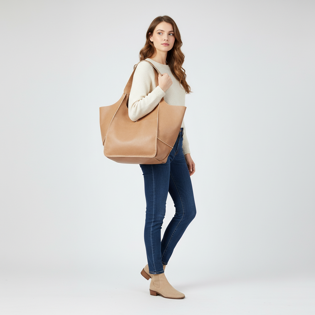 Große Vegane Ledertasche - FlexiCarry