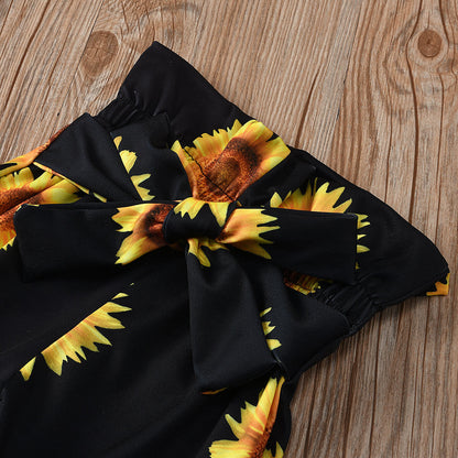 2-delig baby-outfit met zonnebloemenprint – SonnenLächeln