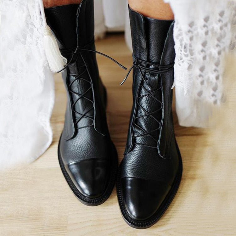 Vintage Dames Enkellaarzen – Marvella