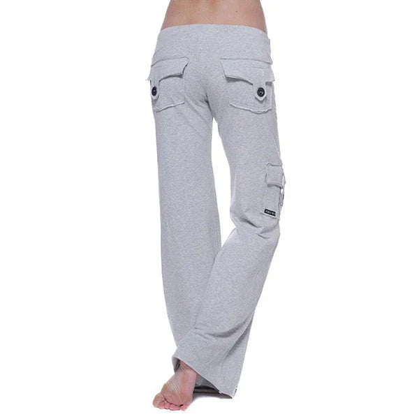 Dames Bootcut Cargo Broek met Zakken - Isabella