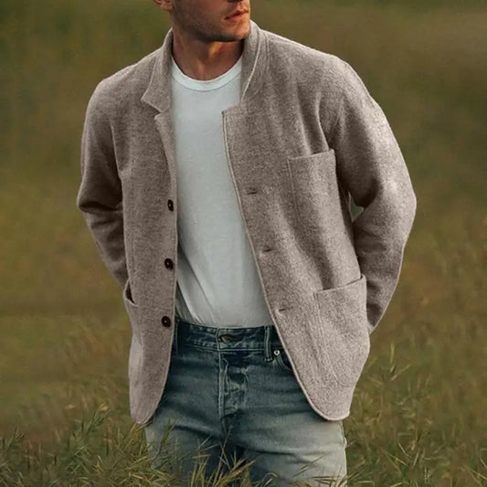 Heren cardigan met getailleerde pasvorm – Dario