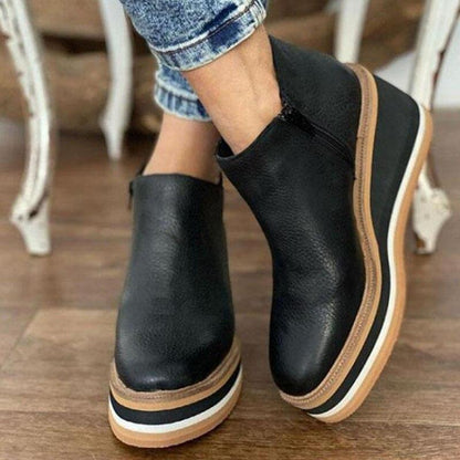 Comfortabele Plateau Enkellaarsjes - Mira