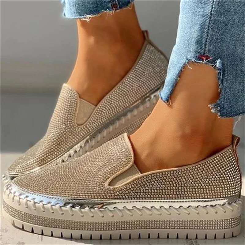 Glitterende dames loafer met comfortzool – Teyla