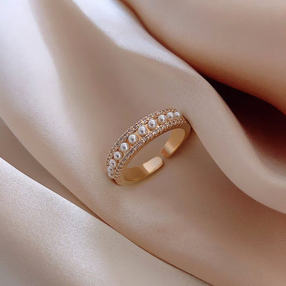 Luxueuze Gouden Ring met Parel - Martina