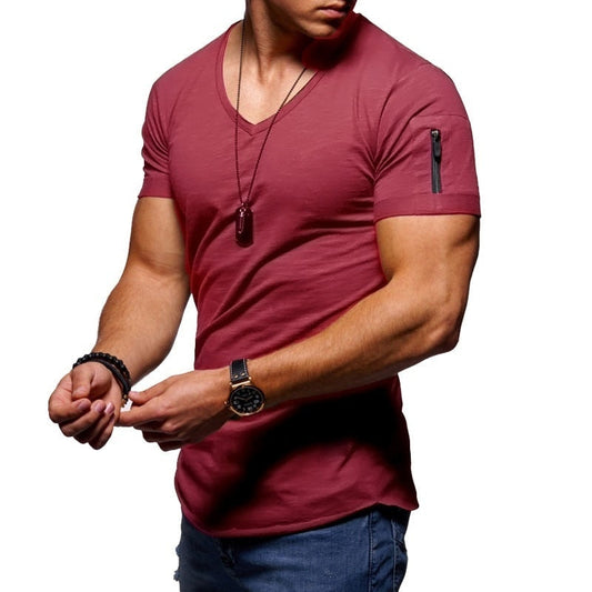 Heren V-hals Sportshirt – Milan