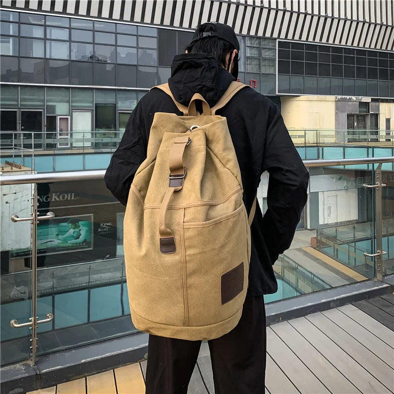 Grote Capaciteit Reis Rugzak Canvas Rucksack – TrekMate