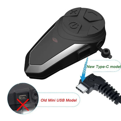 Motorhelm Bluetooth Intercom met FM & 1000m Bereik – RoadLink S3