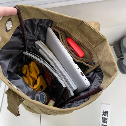 Grote Capaciteit Reis Rugzak Canvas Rucksack – TrekMate