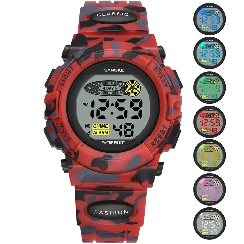Waterdichte digitale kinderhorloge met LED-display – Livano