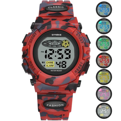 Waterdichte digitale kinderhorloge met LED-display – Livano