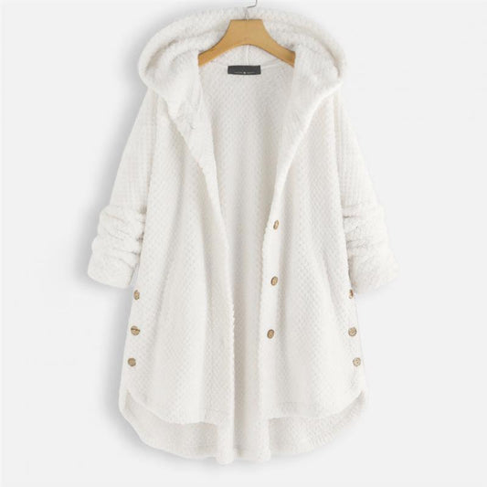 Trendy Gesneden Fleecejas met Capuchon - FleeceLux