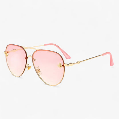 Vintage Piloten Zonnebril met Bijendetail – Halcyon